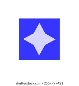 Four corner blue star icon