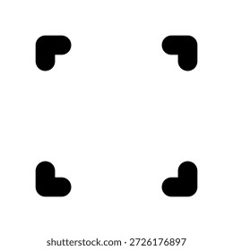 Four corner brackets icon illustration