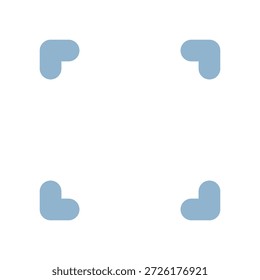 Four corner brackets icon illustration