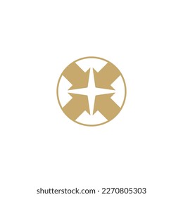 four corners luck icon logo simple luck symbol