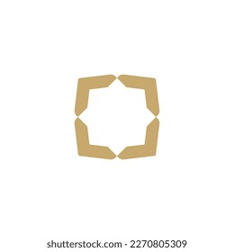 four corners luck icon logo simple luck symbol