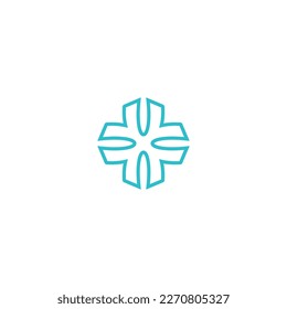 four corners luck icon logo simple luck symbol