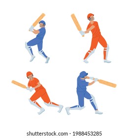 four cricket players teams characters