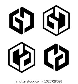 four cube concept with letter GD or CG