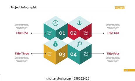 Four Cubes Diagram Slide Template