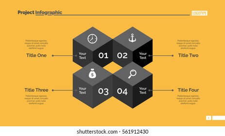 Four Cubes Diagram Slide Template