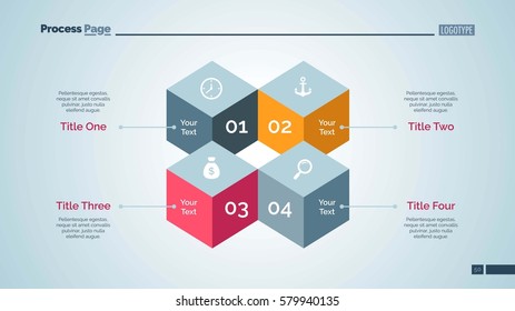 Four Cubes Diagram Slide Template