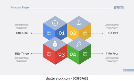 Four Cubes Diagram Slide Template