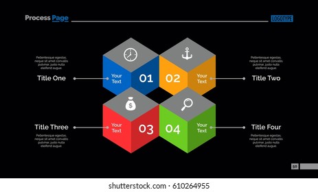 Four Cubes Diagram Slide Template