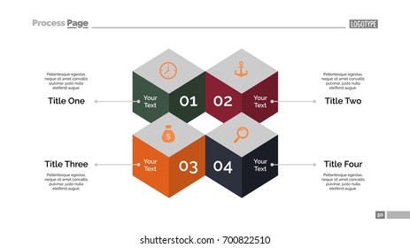 Four Cubes Diagram Slide Template