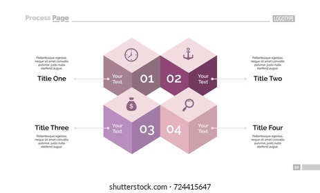 Four Cubes Diagram Slide Template