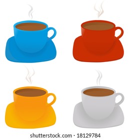 Four cups of coffee