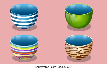 Four cups equipment vector