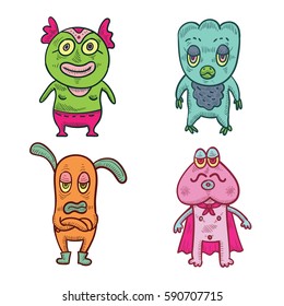 Four Cute Aliens
