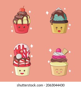 cuatro lindas variantes de quequitos de doodle en un paquete