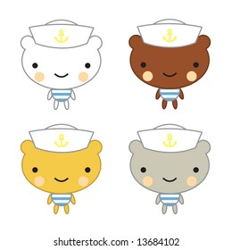four cute little sailors