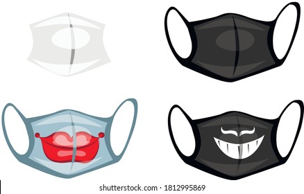 
four cute medical masks for protection and mood