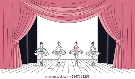 Four Dancers Perform Gracefully on a Stage