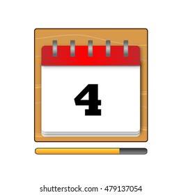 The four day in the calendar vector