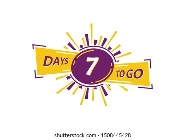 Four days to go. Banner for business, marketing and advertising. Best deal symbol vector illustretion.
