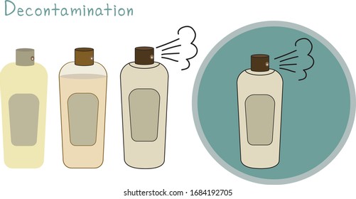Cuatro ícono de descontaminación para virüs