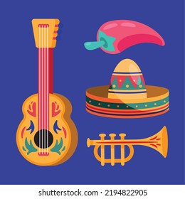 four dia de los muertos icons