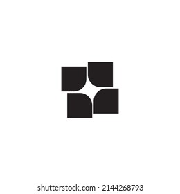 
Four Diamonds. Pieces.square. Simple Symbol Logo Vector