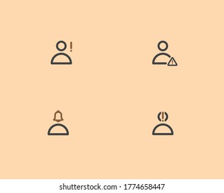 Four different alert icon - vector