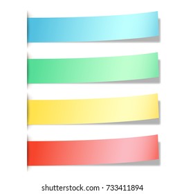 Four different banners on white background illustration
