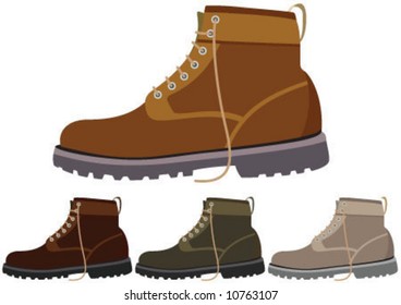 Four different color winter boot