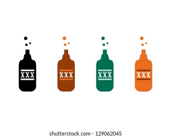 Four Different Colored Booze Icons