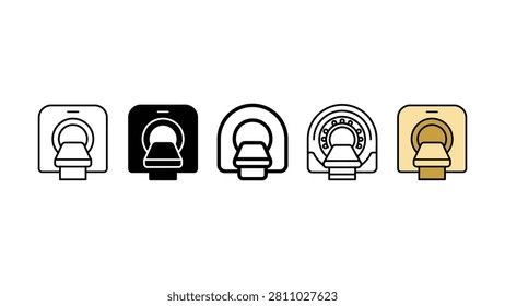 Four different colored camera shutter button icons on white background