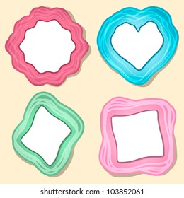 Four Different Colorful Frames in VECTOR format.