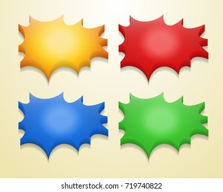 Cuatro colores diferentes de la ilustración de la plantilla de bienvenida