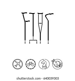 Four Different Crutches Icon