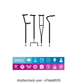 Four Different Crutches Icon