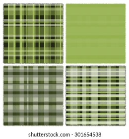 Four different of green patches