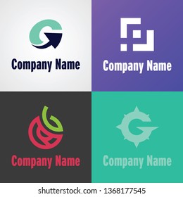 Four different minimal logos for your company. Adjust the colors properly, add your company name and you are ready to go