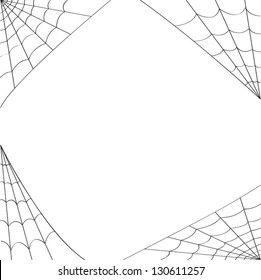 Four Different Spider Webs Designed To Fit In The Corners Of Pages. Use As Is For A Spider Web Border.