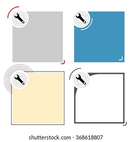 Four different text frames for your text and spanner