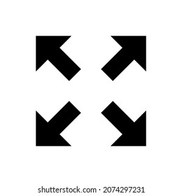 Four direction arrow vector icon