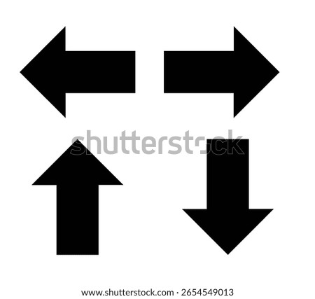 four direction arrows set of black and white arrows navigation arrows