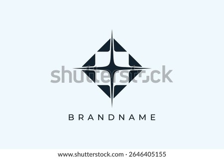 Four direction logo design vector template. Four arrow sign.