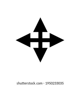 four directional arrow icon design on white background