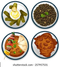 Four dishes of indian food