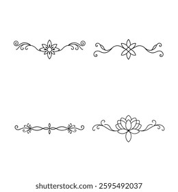 four distinct decorative line designs