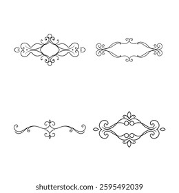 four distinct decorative line designs