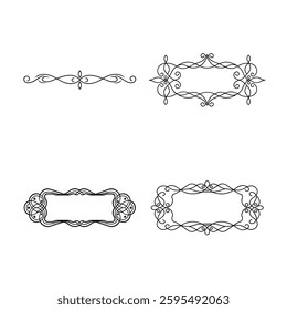 four distinct decorative line designs