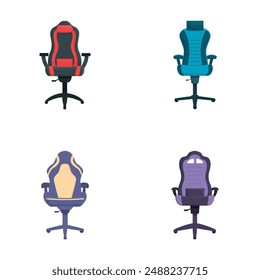 Four diverse styles of ergonomic office chairs designed for comfort and efficiency