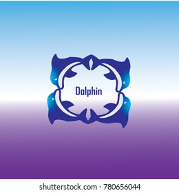 Four Dolphin Vector Template Design